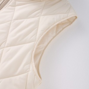 Gilet matelassé polyvalent sans manches à col montant, coupe ajustée, pour le quotidien automne-hiver, à porter seul ou en sous-vêtement - Product Image 3