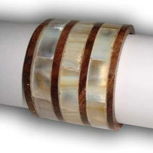 Anillos para Servilletas de Fiesta, Uso Festivo, Cumpleaños, Bambú, Diseño Clásico, Duraderos, Dream Crafts India DCNN17 4.5cm - Product Image 1