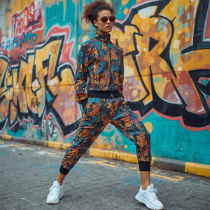 Chándal de malla de poliéster estampado, ligero, transpirable, ropa deportiva informal, conjunto atlético para hombre y mujer, suministro al por mayor OEM - Product Image 4