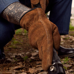 Gants d'hiver en cuir pour vélo, longueur poignet, thermiques, non doublés, décontractés, pour le sport, les fêtes, l'extérieur, usage quotidien, quatre saisons - Product Image 4
