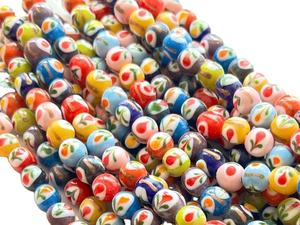 Las mejores cuentas de vidrio indias para la fabricación de joyas Cuentas hechas a mano para la fabricación de joyas Cuentas de vidrio de tiras esmeriladas indias - Product Image 5