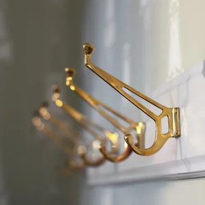 Modern Brass <b>Wall</b> <b>Hooks</b> Luxury Metallic Hanging Solution Stylish Coat Hat Bag Holder For Contemporary Interior Decoration - Product Image 1