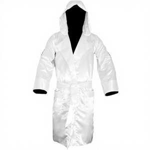 Robe en soie blanche à capuche unisexe pour adultes, vêtements d'arts martiaux, coupe régulière, respirante, veste de karaté, articles en stock - Product Image 1
