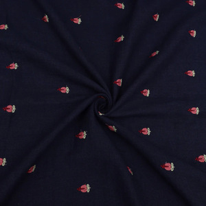 Tissu en denim de coton avec broderie pour les acheteurs de vêtements, tissu en dentelle, tissu pour vêtements, vente en gros, export, fourniture de vêtements de mode, Royaume-Uni - Product Image 4