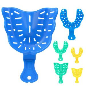 Juego Profesional de 6 Bandejas Metálicas para Impresiones Dentales |   Kit de Bandejas de Plástico para Prótesis Dentales (Pequeñas, Medianas, Grandes, Superiores e Inferiores) - Product Image 1