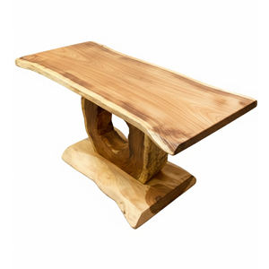 Handcrafted Solid Suar Wood Eco-Friendly Natural Live Edge Unique <b>Leg</b> Wholesale Console <b>Table</b> Modern Statement Piece Entryway - Product Image 3