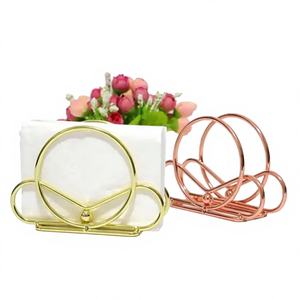 Porte-serviettes en tissu de qualité, style américain, écologique, BS International, attrayant, bicolore or rose et or, émail haut de gamme - Product Image 1