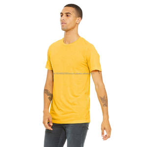 Yellow Color Logo Custom Hot Selling New Light Color Promotion O Neck T <b>Shirt</b> for <b>Man</b> Cotton Jersey - Product Image 2