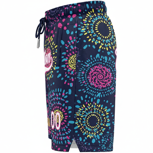 Shorts de basket-ball personnalisés pour hommes, impression par sublimation, taille à cordon de serrage, séchage rapide, avec poches, motif à pois, style décontracté - Product Image 4
