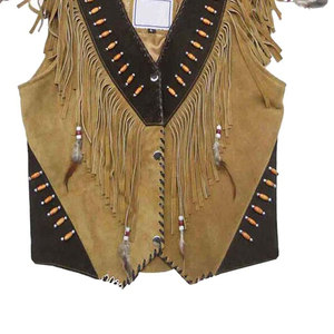 <b>Mens</b> Leather Fringe Vest Western Cowboy Sleeveless <b>Jacket</b> <b>Suede</b> Tassel Motorcycle Festival Rodeo OEM Premium OEM Apparel - Product Image 2