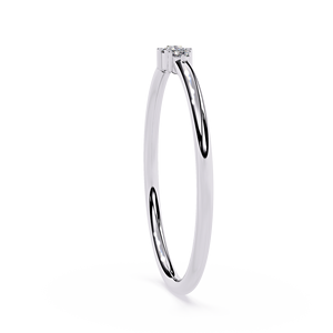 Anillo de Compromiso de Platino para Mujer con Diamantes Redondos de Corte Brillante, con Diamantes Naturales Certificados por GIA, Estilo Clásico - Product Image 3