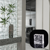 Brique de verre solide ultra-blanc transparente, brique de verre carrée, bloc de verre pour cloison, couleur personnalisée 150x150x50mm