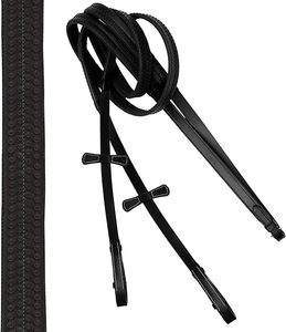 Brida de cuero PU rosa y negra para caballo con cabezada y riendas ajustables, brida de cuero rosa y negra para caballo - Product Image 2