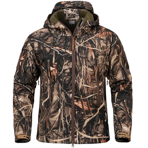 Mens Camouflage Soft Shell Hunting <b>Jacket</b> <b>Waterproof</b> Full Sleeve Autumn Outdoor Wear - Product Image 1