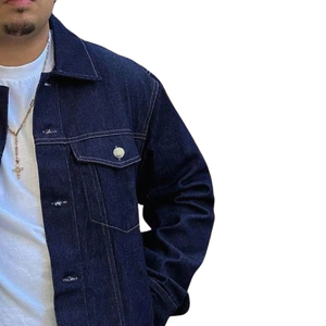 Vintage streetwear denim jacket Button Front Chest Flap Pockets Heritage Jean Jacket Workwear <b>Long</b> Sleeves Bulk OEM ODM <b>Coat</b> - Product Image 3