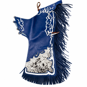 Pantalones Largos de Cuero Genuino Personalizados, de Cintura Alta, Unisex, con Flecos, para Montar a Caballo al Estilo Vaquero Occidental y para Festivales - Product Image 1
