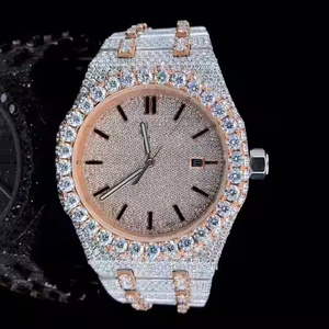 Montre à Quartz Premium Hip Hop Moissanite Diamant pour Homme, Bijou de Mode Bling Bling, Montre-Bracelet Diamant à Quartz - Product Image 2