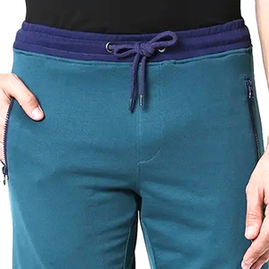 Men Solid Color Board Shorts Mid Waist Drawstring Breathable Casual Knitted Polyester - Product Image 4