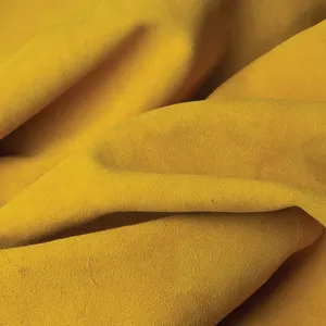 หนังวัวกลับสีเหลืองมัสตาร์ดคลาสสิกสำหรับรองเท้าคุณภาพสูง เสื้อแจ็คเก็ตลำลองสำหรับฤดูหนาว และงานหุ้มเบาะเฟอร์นิเจอร์ - Product Image 3