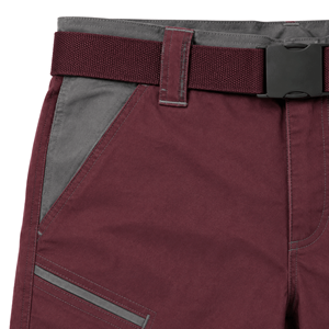 Ensemble chemise de travail à manches longues gris bordeaux personnalisé et pantalon renforcé pour le personnel de maintenance – Vente en gros fabricant - Product Image 4
