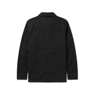 Men's Cotton/Polyester Waxed Canvas Jacket Waterproof Breathable Lightweight Big Pockets Front Logo Plaid Pattern Casual Winter - Product Image 4