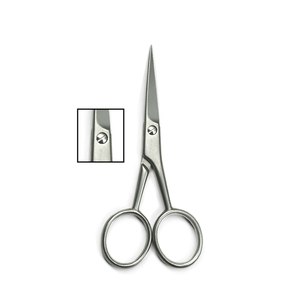 Tijeras de Acero Inoxidable de Grado Médico de Calidad Premium para Manicura, Cejas y Bigote, con Tornillo Real de 4 Pulgadas - Product Image 4