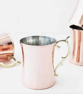 Mug en cuivre de luxe Heritage Premium avec poignée en laiton, fait main, pour Moscow Mule, grande capacité - Product Image 4