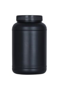 Custom Black Boston Cylinder HDPE Plastic Bottle Protein Powder <b>Jar</b> 1kg 1.5kg 2kg Screw Cap Easy Clean Supplement Packaging - Product Image 3