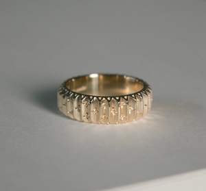 Bague épaisse ovale en argent sterling 925 plaqué or 18 carats, bijoux tendance pour femmes, mariages et soirées, vente en gros - Product Image 5