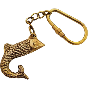 Vintage Solid Brass Anchor Keychain Handmade Nautical Maritime Gift Antique Finish Heavy Duty <b>Key</b> <b>Ring</b> for Car Bike & <b>Bags</b> - Product Image 6
