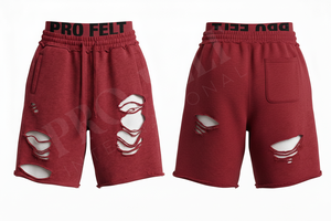 Pantalones Deportivos Casuales de Moda con Diseño Desgastado y Roto, 100% Algodón, de Secado Rápido, Transpirables, Ajuste Holgado, Elásticos, Dobles - Product Image 4