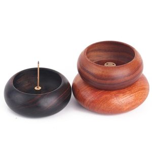 Handmade Wooden <b>Incense</b> Burner Bowl for Stick and <b>Cone</b> Holder Natural Ash Catcher Agarbatti Stand Meditation Home Decor - Product Image 5