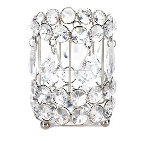 เชิงเทียนคริสตัลรูปขี้ผึ้ง,เชิงเทียนสีเงินสำหรับตกแต่งเชิงเทียนแบบเงาอื่นๆสำหรับเทียนในร่มและกลางแจ้ง - Product Image 4