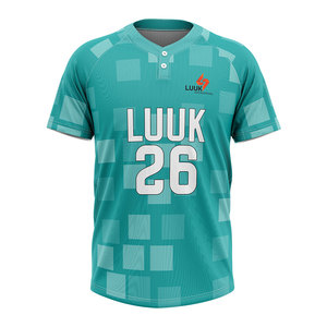 Camiseta de Uniforme de Béisbol de 2 Botones con Nombre, Número y Logotipo Personalizados para Clubes y Ligas, Pedidos al por Mayor y de Proveedores OEM - Product Image 5