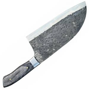Cuchillo de Chef Chino Forjado a Mano MORTAL SAGA, Cuchillo Rústico de Acero al Carbono con Mango de Madera Natural, para Supervivencia y Camping, Garantía de 3 Años - Product Image 2