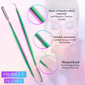 Peigne séparateur de cils en acier inoxydable végétalien, marque privée, pour rehaussement professionnel des cils et sourcils, durable et pour permanente rapide, vente en gros - Product Image 2