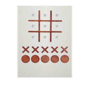 Jeu de société moderne en bois Tic Tac Toe, jeu de stratégie et de puzzle pour la décoration de la maison ou du bureau, grande taille, jouet de bureau en bois Noughts & Crosses, cadeau - Product Image 1