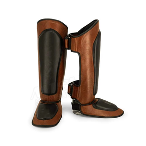 Espinilleras de MMA con Logotipo Personalizado, Protector de Espinilla y Empeine para Muay Thai y Kickboxing, Equipo de Entrenamiento de Cuero PU para Hombres y Mujeres Profesionales - Product Image 3