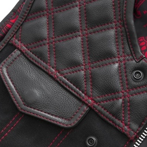 Gilet en cuir unisexe de haute qualité style motard équipement de protection pour moto Style durable équipement de protection pour moto durable - Product Image 3