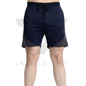 Nouveaux shorts de sport décontractés pour hommes, en toile unie, pour l'été, fitness, séchage rapide, respirants, longueur genou, avec cordon de serrage - Product Image 2