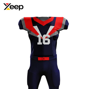 Uniforme de Fútbol Americano Personalizado XEEP Transpirable XC-AFU-30 para Hombre Adulto, Poliéster 100% con Impresión por Transferencia de Calor de Alta Calidad - Product Image 2