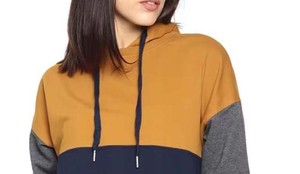 Sweat-shirt à capuche uni pour femme, style minimaliste, manches longues, avec poche avant, pour vêtements décontractés, fourniture en marque privée - Product Image 2