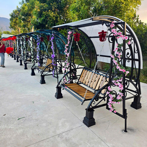 Handcrafted Wrought Iron <b>Swing</b> Luxury Iron <b>Swing</b> Chair for <b>Patio</b> Garden Courtyard and Resort Decoration Projects - Product Image 5