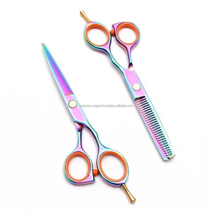 Ensemble de ciseaux de coiffure professionnels de haute qualité pour la coupe et l'effilage des cheveux, ciseaux de barbier pour salon, vente en gros OEM ODM - Product Image 1