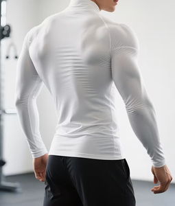 Conjuntos Deportivos de Compresión para Hombre, Hechos a Medida, Transpirables, Ligeros, 100% Algodón, Diseño Sólido, para Entrenamiento de Invierno - Product Image 2