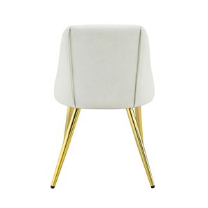 Ensemble de 2 chaises de salle à manger latérales en cuir synthétique blanc Gaines - Product Image 5