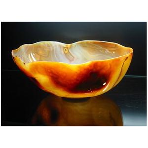 ชามสลัดเรซิ่นทำมือ ปลอดสาร BPA ผิวขัดเงา ลายวงกลม สำหรับตกแต่งบ้านและจัดโต๊ะอาหาร - Product Image 1