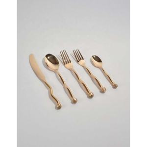 Gold Plated Mirror Polished Full Simplicity Long Handle Tableware Cutlery Stainless Steel Knife Fork Silverware Cutlery - Product Image 4