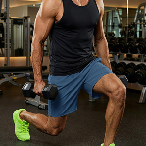Shorts de course athlétiques respirants pour hommes avec tissu à séchage rapide, légers, pour l'entraînement en salle de sport, taille élastique, shorts de sport et de fitness - Product Image 4