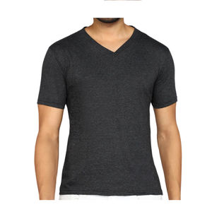 Camiseta Clásica de Cuello en V para Hombre, 100% Algodón, Anti-Pilling, Manga Corta, Diseño Elegante para Uso Diario en Casa y al Aire Libre - Product Image 3